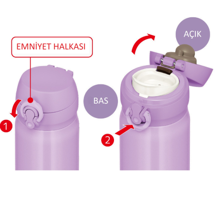 Thermos JNL Serisi Lavender Kapak LV